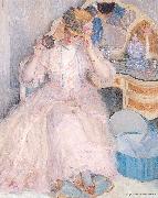 Frieseke, Frederick Carl Lady Trying On a Hat France oil painting reproduction